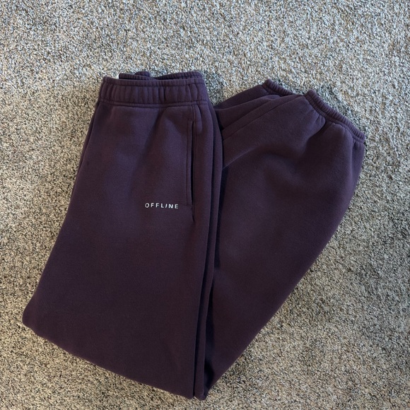 aerie Pants - Offline by arie cloud fleece baggy jogger, S LONG